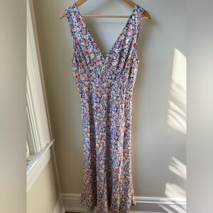 RAILS Audrina Posy Field Dress Floral Coquette Midi Maxi Pastel Lightweight M